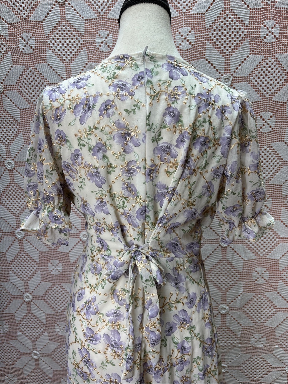 PHA-RIT Classic Closet Floral Embroidered Midi Dress - Picture 11 of 15